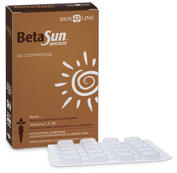 BIOSLINE BETASUN BRONZE 60 COMPRESSE - goldeneffe.it