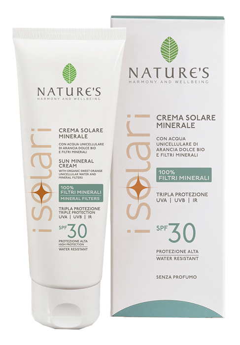 NATURE'S I SOLARI CREMA VISO CORPO MINERALE SPF30 100 ML - goldeneffe.it