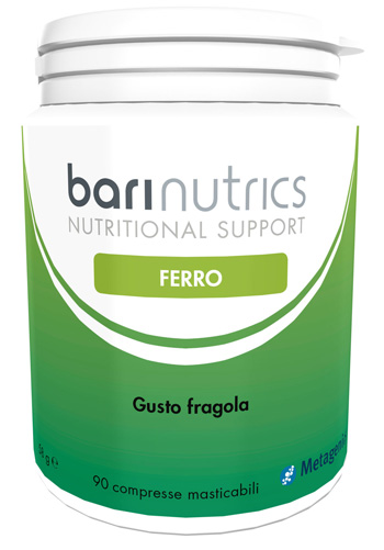 BARINUTRICS FERRO FRAGOLA ITA 90 COMPRESSE - goldeneffe.it