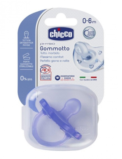 CHICCO GOMMOTTO IN SILICONE COLOR 0-6 MESI 1 PEZZO - goldeneffe.it