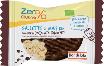 ZER% GLUTINE GALLETTE MAIS RICOPERTE CIOCCOLATO FONDENTE BIO 32 G - goldeneffe.it