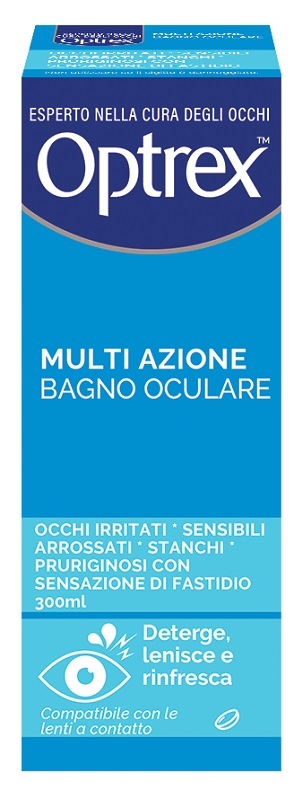 BAGNO OCULARE OPTREX MULTI AZIONE 300 ML + OCCHIERA FLESSIBILE - goldeneffe.it
