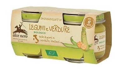 OMOGENEIZZATO LEGUMI E VERDURE BABY FOOD BIO 2 X 80 G - goldeneffe.it