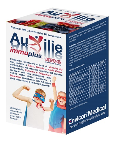 AUXILIE IMMUPLUS JUNIOR SOLUBILE 30 STICK PACK - goldeneffe.it