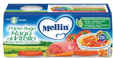 MELLIN PRIMOSUGO RAGU' DI VITELLO 2 VASETTI DA 80 G - goldeneffe.it