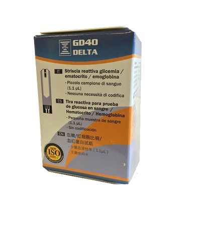 STRISCE MISURAZIONE GLICEMIA BRUNO GD40 DELTA 25 PEZZI - goldeneffe.it