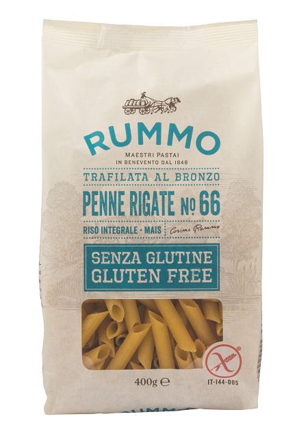 RUMMO PENNE RIGATE N66 DI RISO INTEGRALE E MAIS 400 G - goldeneffe.it