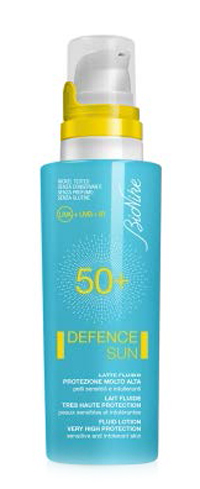 DEFENCE SUN 50+ LATTE FLUIDO PROTEZIONE MOLTO ALTA 125 ML - goldeneffe.it