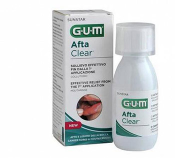 GUM AFTACLEAR RINSE 120 ML COLLUTORIO - goldeneffe.it