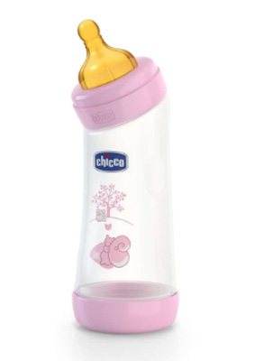 CHICCO BIBERON WELL BEING ANGOLATO IN POLIPROPILENE GIRL DA 250 ML NORMAL LATTICE - goldeneffe.it