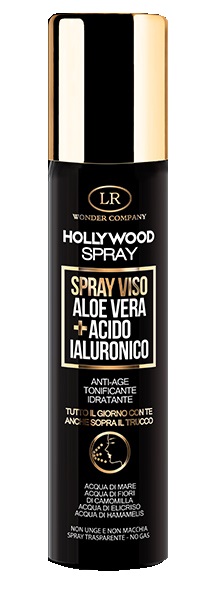 HOLLYWOOD SPRAY VISO ALL'ACIDO IALURONICO E ALL'ALOE VERA 75 ML - goldeneffe.it