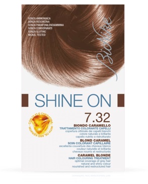 BIONIKE SHINE ON TRATTAMENTO COLORANTE CAPELLI BIONDO CARAMELLO 7.32 - goldeneffe.it