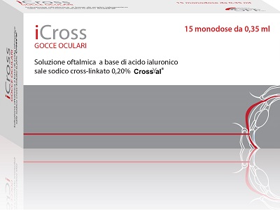 ICROSS SOLUZIONE OFTALMICA ACIDO IALURONICO CROSS-LINKATO 0,2% 15 MONODOSI DA 0,35 ML - goldeneffe.it