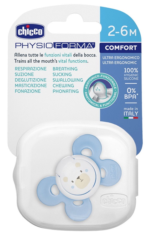 CHICCO SUCCHIETTO COMFORT BOY IN SILICONE 2-6 MESI 1 PEZZO - goldeneffe.it