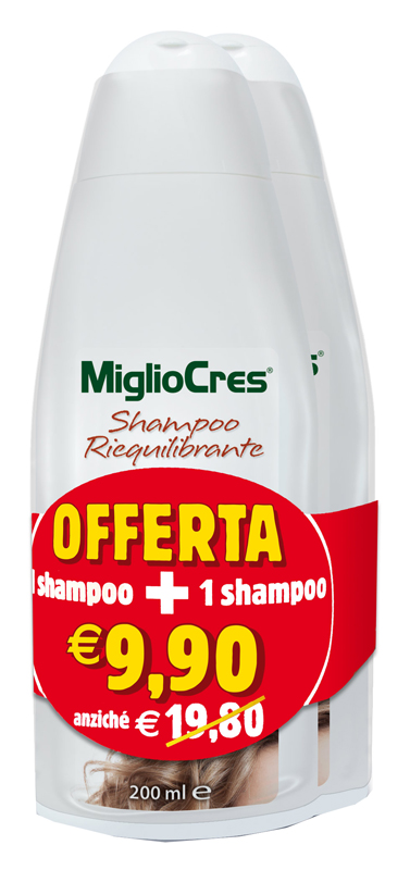MIGLIOCRES SHAMPOO RIEQUILIBRANTE BIPACK 200 ML - goldeneffe.it