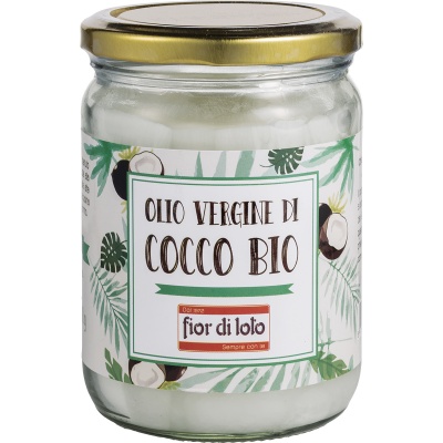 FIOR DI LOTO OLIO VERGINE DI COCCO BIO 450 ML - goldeneffe.it