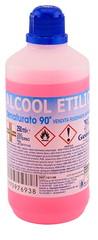 ALCOOL ETILICO DENATURATO 90 GRADI 250 ML - goldeneffe.it