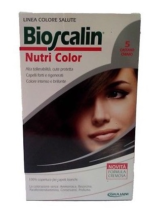 BIOSCALIN NUTRI COLOR 5 CASTANO CHIARO SINCROB 124 ML - goldeneffe.it