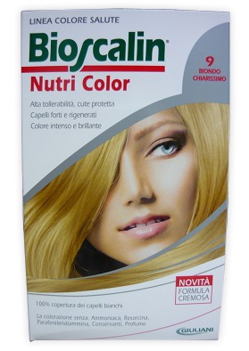 BIOSCALIN NUTRI COLOR 9 BIONDO CHIARISSIMO SINCROB 124 ML - goldeneffe.it