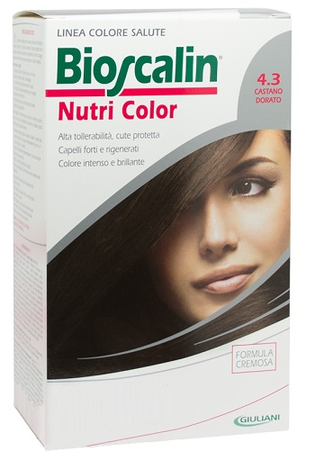 BIOSCALIN NUTRI COLOR 4,3 CASTANO DORATO SINCROB 124 ML - goldeneffe.it