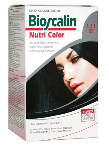 BIOSCALIN NUTRI COLOR 1,11 NERO BLU SINCROB 124 ML - goldeneffe.it