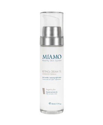 MIAMO LONGEVITY PLUS RETINOL CREAM 1% ADVANCED FORMULA 50 ML - goldeneffe.it