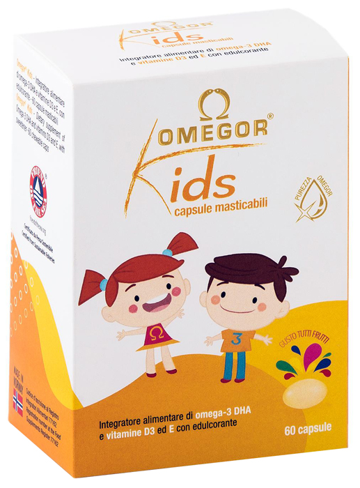 OMEGOR KIDS 60 CAPSULE MASTICABILI - goldeneffe.it