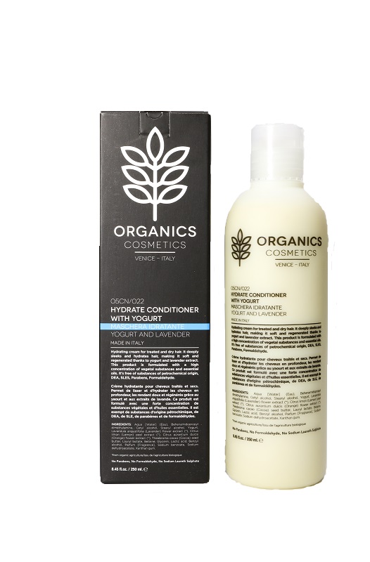 ORGANICS COSMETICS HYDRATE CONDITIONER WITH YOGURT AND LAVENDER 250 ML - goldeneffe.it