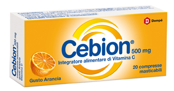 CEBION MASTICABILE ARANCIA VITAMINA C 500 MG 20 COMPRESSE - goldeneffe.it