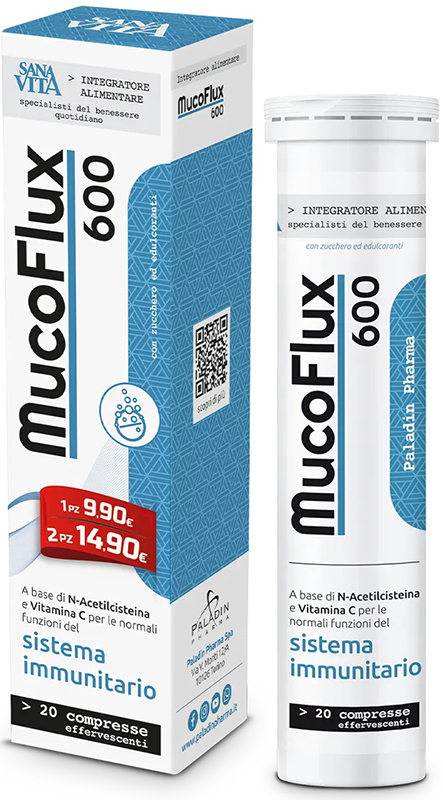SANAVITA MUCOFLUX 600 20 CAPSULE EFFERVESCENTI - goldeneffe.it