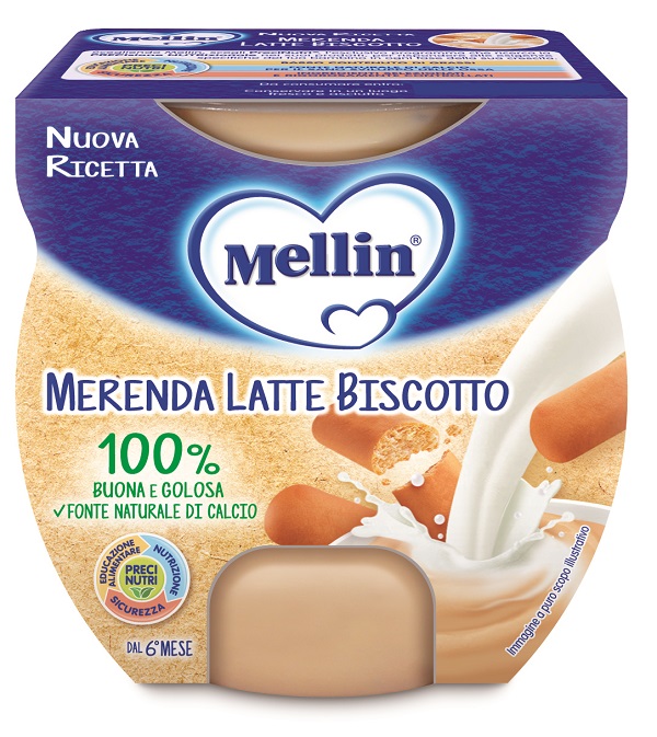 MELLIN MERENDA LATTE BISCOTTO 2 X 100 G - goldeneffe.it