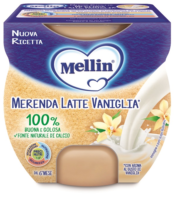 MELLIN MERENDA LATTE VANIGLIA 2 X 100 G - goldeneffe.it