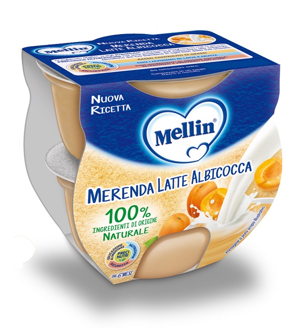 MELLIN MERENDA LATTE ALBICOCCA 2 X 100 G - goldeneffe.it