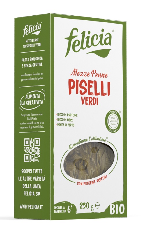 FELICIA BIO MEZZE PENNE PISELLI VERDI 250 G - goldeneffe.it