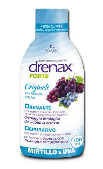 DRENAX FORTE ORIGINALE CON MIRTILLO E UVA 300 ML - goldeneffe.it