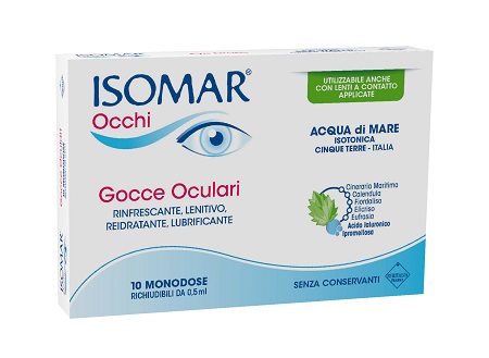 ISOMAR OCCHI GOCCE OCULARI ALL'ACIDO IALURONICO 0,20% 10 FLACONCINI - goldeneffe.it