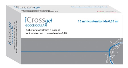 ICROSS GEL GOCCE OCULARI ACIDO IALURONICO CROSS-LINKATO 0,4% 15 MONODOSE DA 0,35 ML - goldeneffe.it