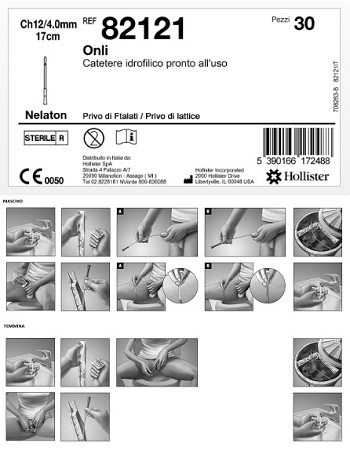 CATETERE IDROFILICO ONLI 17 CM CH 12 30 PEZZI - goldeneffe.it