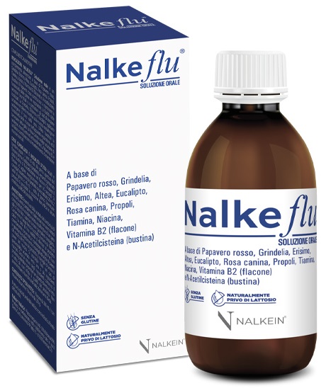 NALKEFLU SOLUZIONE ORALE 200 ML + 1  BUSTINA DA 2,5 G - goldeneffe.it