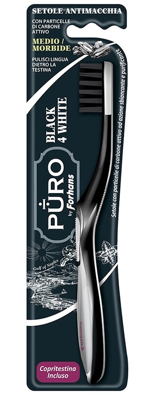 FORHANS SPAZZOLINO BLACK4WHITE SETOLE CARBONE - goldeneffe.it