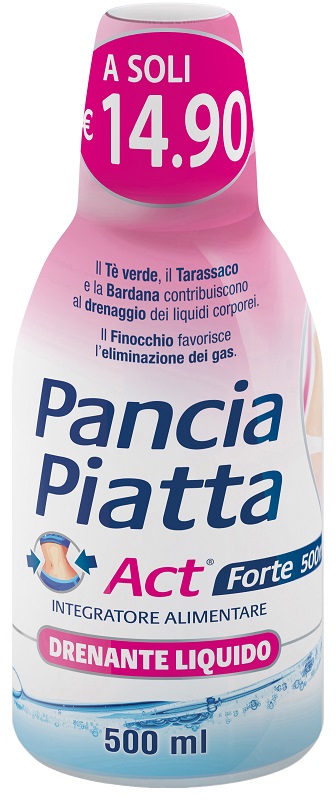PANCIA PIATTA ACT FORTE DRENANTE LIQUIDO 500 ML - goldeneffe.it