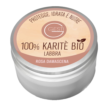 GESTI 100% KARITE' BIO 10 ML ROSA DAMASCENA LABBRA - goldeneffe.it
