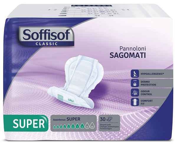 PANNOLONE SOFFISOF CLASSIC SAGOMATO SUPER 30 PEZZI - goldeneffe.it