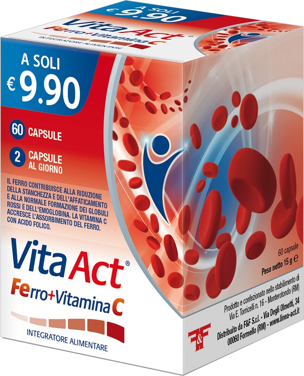 VITA ACT FERRO+VITAMINA C 60 CAPSULE - goldeneffe.it