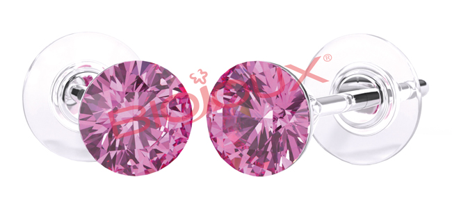 ORECCHINI STERILI BJT946 SWA CRYSTAL ROSE - goldeneffe.it