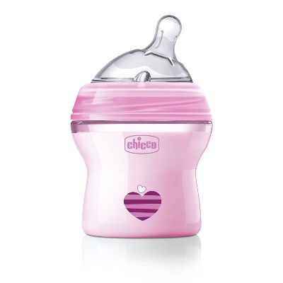 CHICCO BIBERON NATFEEL 0M+ 150 ML GIRL - goldeneffe.it