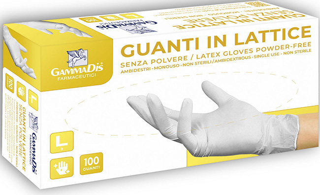 GUANTI LATTICE SENZA POLVERE SMALL 100 PEZZI GAMMADIS - goldeneffe.it