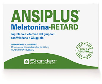 ANSIPLUS RETARD MELATONINA 20 COMPRESSE BISTRATO FAST SLOW 955 MG - goldeneffe.it