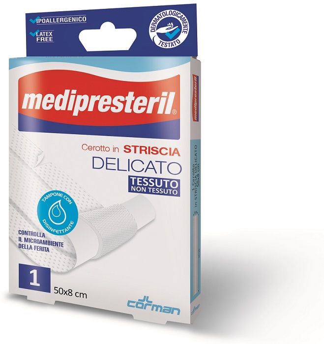 CEROTTO IN STRISCIA MEDIPRESTERIL FLESSIBILE 50X8CM - goldeneffe.it