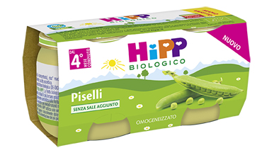 HIPP BIO OMOGENEIZZATO PISELLI 2X80 G - goldeneffe.it